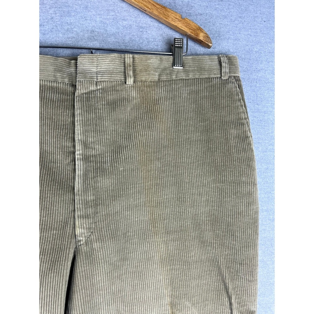 L.L.‎ Bean Vintage Corduroy Pants Mens 44x28 Khaki Wide Wale Made in USA Union